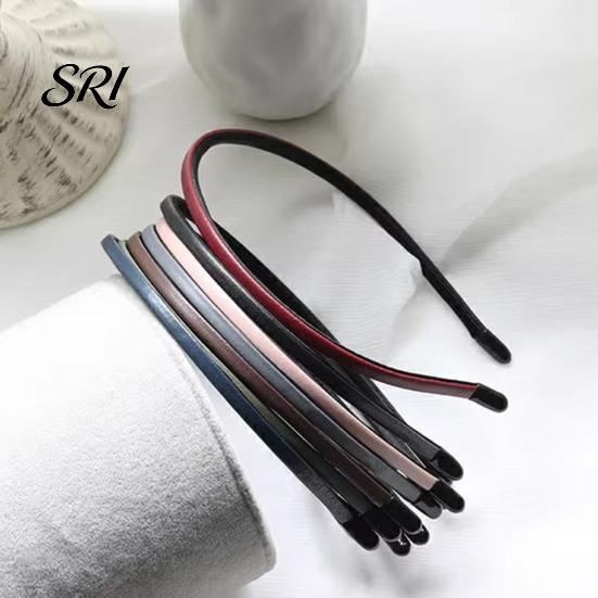 Curved Headband Anti-Slip Plastic Thin Hair Hoop with Design Basic Style Stable Fit No Pressure Makeup Accessory Low Saturation Color