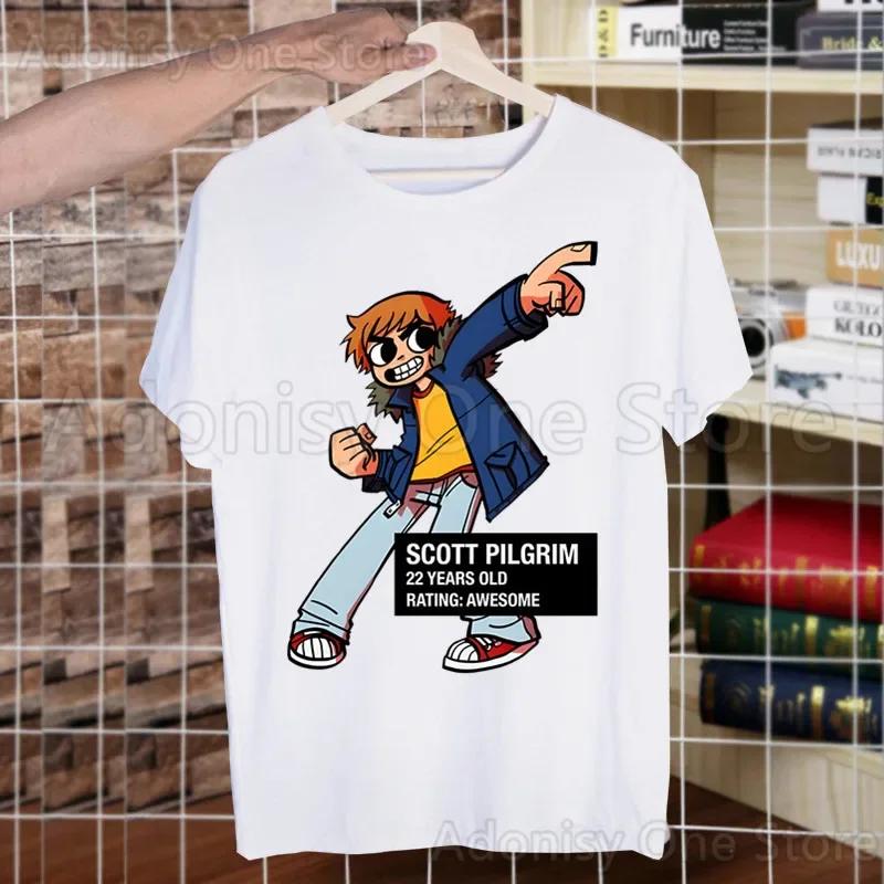 Scott Pilgrim Men's Casual Printing Men's T-shirt High-fashioned Short-sleeved T-shirt Men Shirt T Shirt