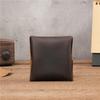 Unisex Geldbörse mit Druckknopf aus echtem Leder - Crazy Horse Braun Kaffeefarben