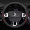 Für Renault Clio Megane 3 Scenic Laguna Logan Kadjar Kangoo Sandero CAPTUR DUSTER Karbonfaser Wildleder Auto Lenkradbezug