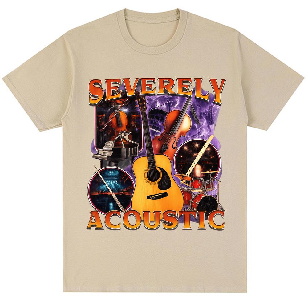 

Fun and Serious Acoustic Musician Meme T-shirt Creative Harajuku Retro Men s and Women s Summer Print 100% Pure Cotton T-shirt 4XL