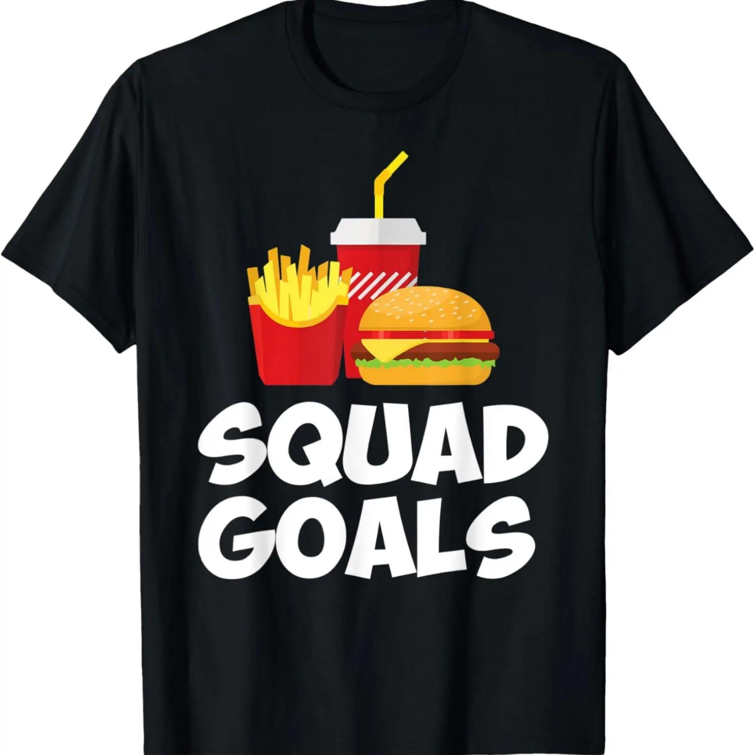 Cute Burger Food Lover Tees - Squad Goals T-Shirt T-Shirt S