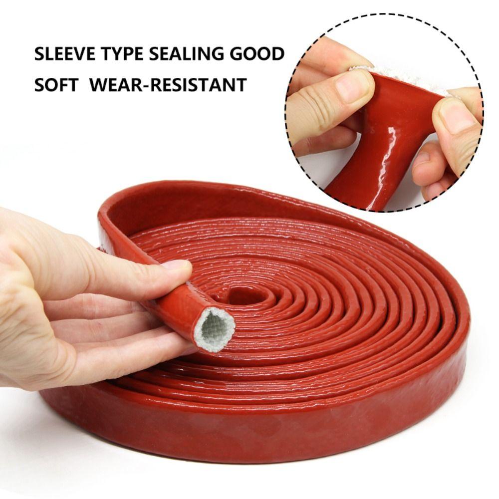 1M Fiberglass Insulation Heat Shielded Silicone Coated Fire Thermo Armor Tube  Electrical Wiring