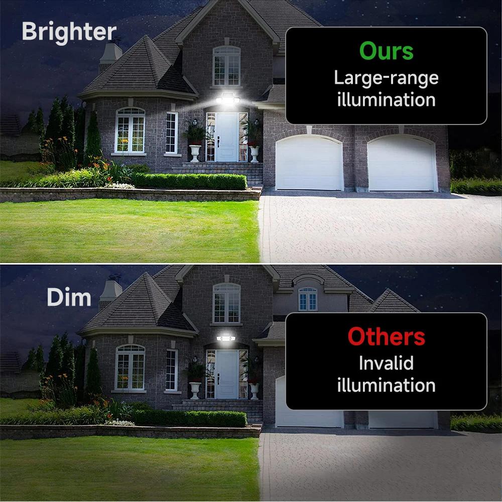 305 LED Solar Light Outdoor Dual Induction PIR Motion Sensor Waterproof Solar Power Wall Lamp Country House Courtyard Lights