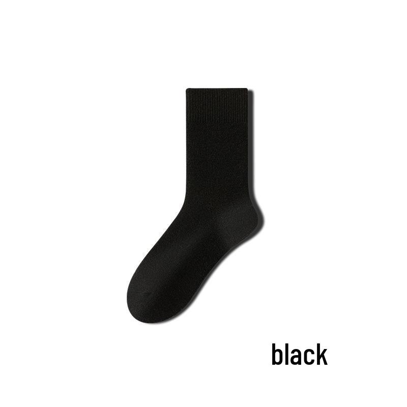 Women's Thick Plush Wool Mid-Tube Socks for Autumn & Winter Sleeping