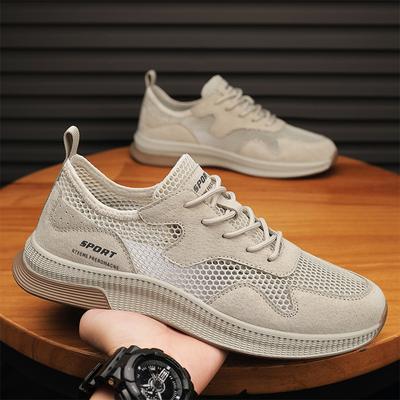 Mesh Tunna Herrskor Sommar Andningsbara Utomhussneakers Herr Bekväma Mjuka Sula Fritidsskor