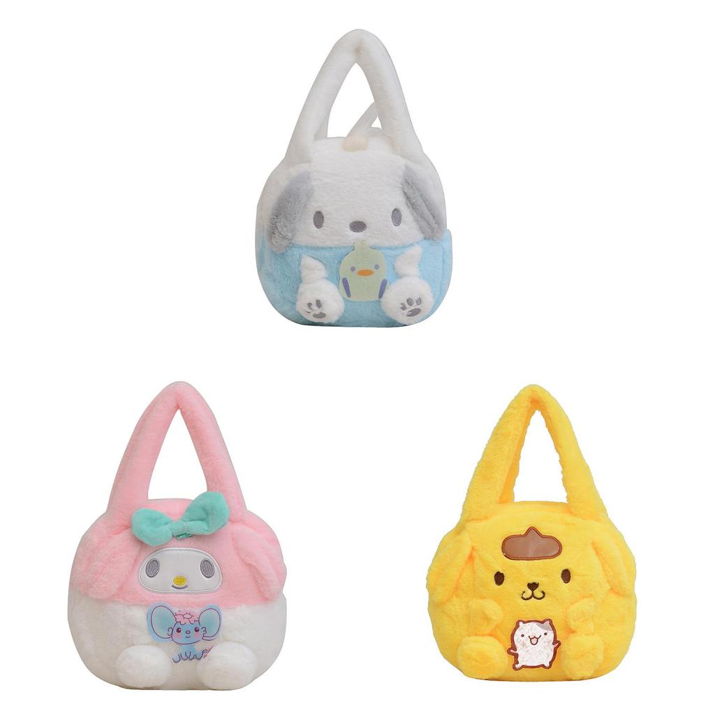 Cartoon Mini Shoulder Bag For Kids With Plush Material Suitable For School And Daily Use