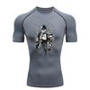 Knights Armor Design  Men's Sports T-shirt Training Fitness Compression Rashgard Tops Quick Dry Short Sleeve T-Shirt