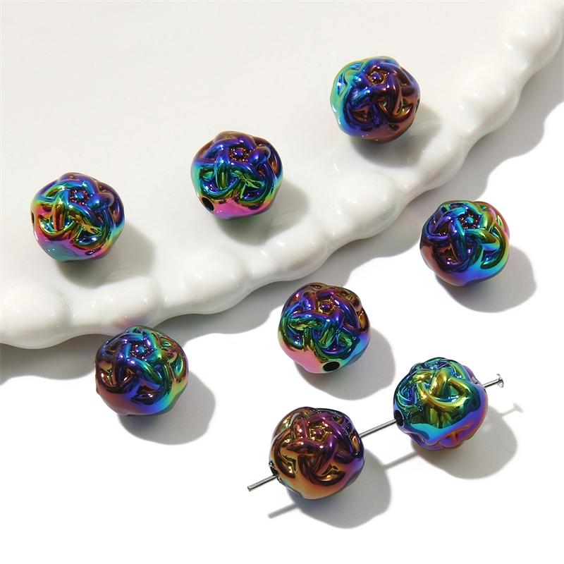 

5 шт. акрилових молочних кулькових кулькових кульок з акрилової вовни для виготовлення ювелірних виробів своїми руками: намисто, браслет, сережки чорний