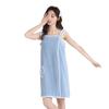 Women's Soft Absorbent Bath Skirt - Thick Coral Fleece Wearable Towel Bathrobe