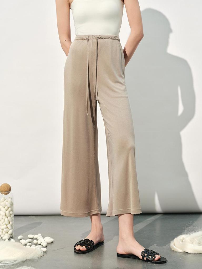 2026 Summer Cool Breathable Mulberry Silk Wide-Leg Commuter Pants