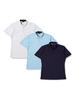 Lifestyle Wear Polo Solar Short Set of XL Shirts, Cut, Sleeve, Button-Down, 3, Men's, C2JG1010, White/Navy/Cool Blue,
