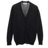 PRADA Long sleeve V neck knit cardigan 38 black Women Used