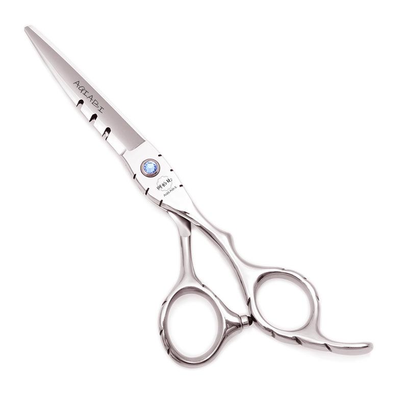 Achaobi Silver Hairdressing Scissors Set: Straight, Thinning, and Bang Shears (5.5/6 Inch).