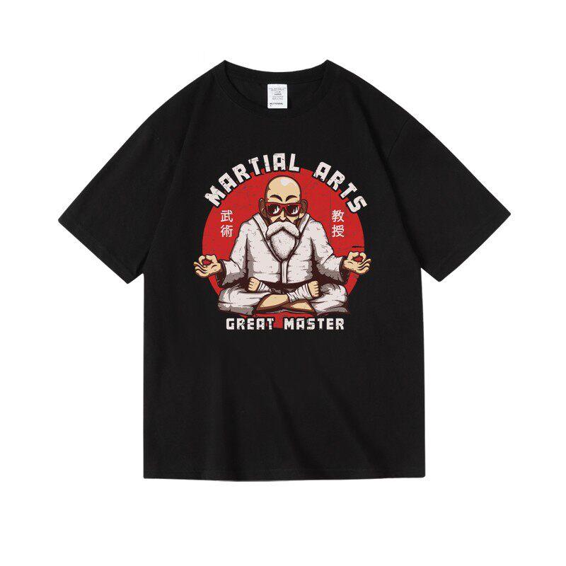 T-shirt Dragon Ball Maestro Muten Arti Marziali Grande Maestro Unisex Cotone Casual Manica Corta Uso Quotidiano Grafica Vintage Top