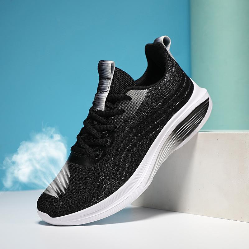 Sneakers Women's 2025 Summer New Fly-woven Mesh Breathable Running Shoes Couple Large Size Non-slip and Wear-resistant Walking Shoes