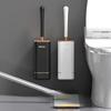 Silicone Toilet Brush Set Long Handle No Drill Wall Mounted Quick Dry Leak Proof For Bathroom Deep Cleaning Durable Multi Use