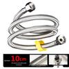 4-Min Stainless Steel Braided Dual Inlet/Outlet Hose for Hot/Cold Water Faucet, Heater, Angle Valve & Toilet.