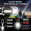 2 Pack Rechargeable Keychain Flashlights, EDC Mini Keychain Flashlight 6 Light Modes Waterproof, Compact Pocket COB Light for Night Working, Running,
