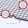 1pcs Single Layer Stainless Steel BBQ Bread Cake Cooling Rack Drip Dry Rack Cooling Grid Baking Pan Household Baking Tools