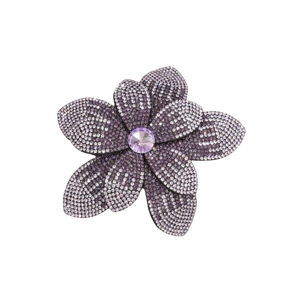 

Barrettes Flower Hair Clip Double-layer Spring Clips Temperament Rhinestone Hair Clip Women