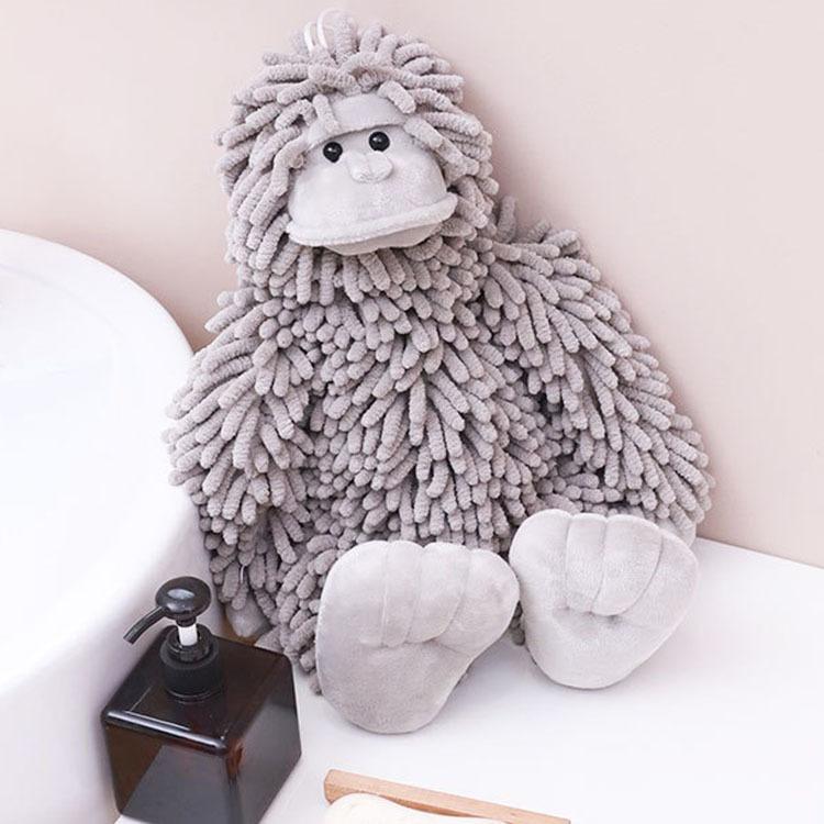 Hochabsorbierendes Chenille-Handtuch Tier-Reinigungstücher mit Schlaufe für Küche, Bad, Vorschule, Reisen, Babyparty-Geschenk