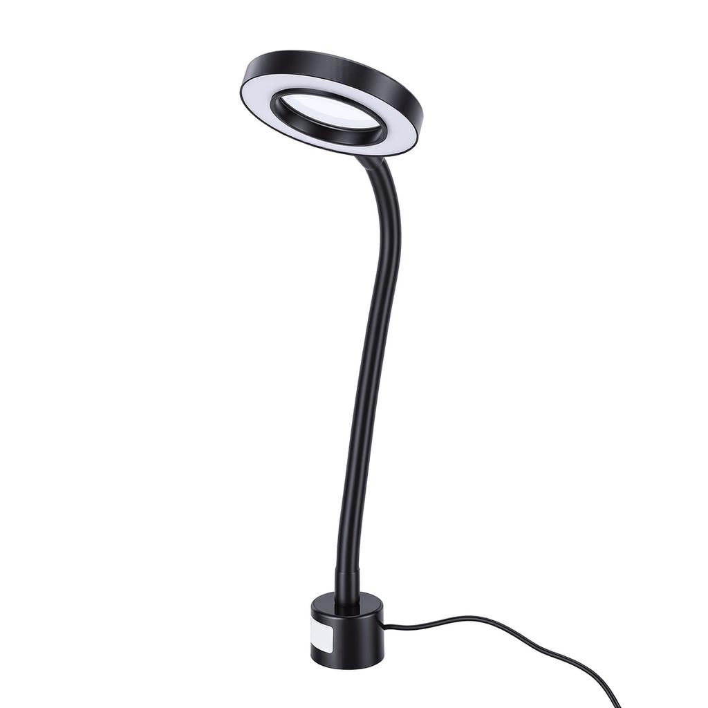 60X Magnifying Glass 10w Magnetic Magnifying Glass LED Reading Lamp with 3 Color Modes for Manicure Crafting