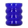 Bamboo Joint Design High Borosilicate Glass Cup HeatResistant Drinking Cup for Milk Beer Coffee(Blue )