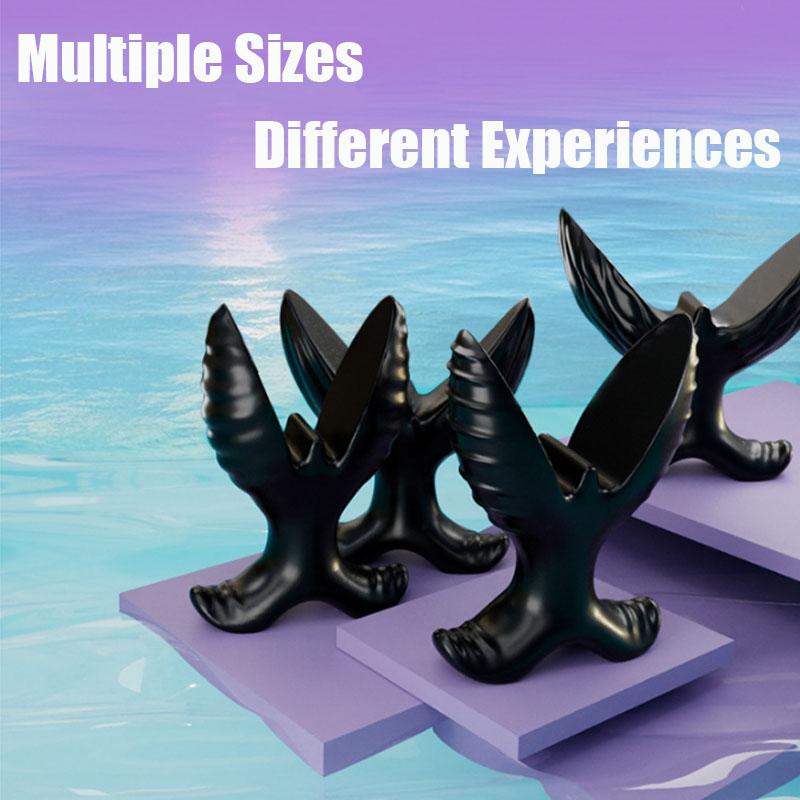 10 Frequency Vibration 4 Sizes Silicone Anchor Flared Expanding Butt Plug, Ass Expander Stimulator for Men, Women or Couples