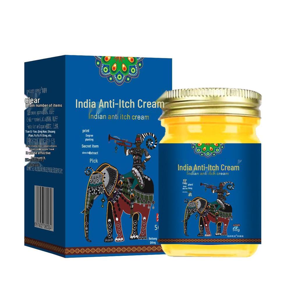 India Herbal Anti-Itch Cream - Antibacterial and Antifungal Skin Relief