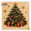 Kit Pittura Diamante per Adulti Fai da Te Kit Arte Perle di Natale con Cornice in Legno, Artigianato Decorativo, Set Perline Ghirlanda/Babbo Natale Claus/Albero di Natale/Calza/Alce