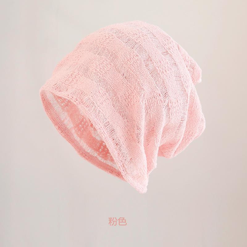 Spring and summer headgear breathable thin hot girls wear face small Internet celebrity pullover hat curling heap hat fashionable