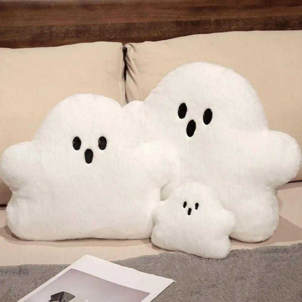 

Cotton Cushion Soft Throw Pillow Home Decor White Cloud Ghost Pillow Chair S чёрный