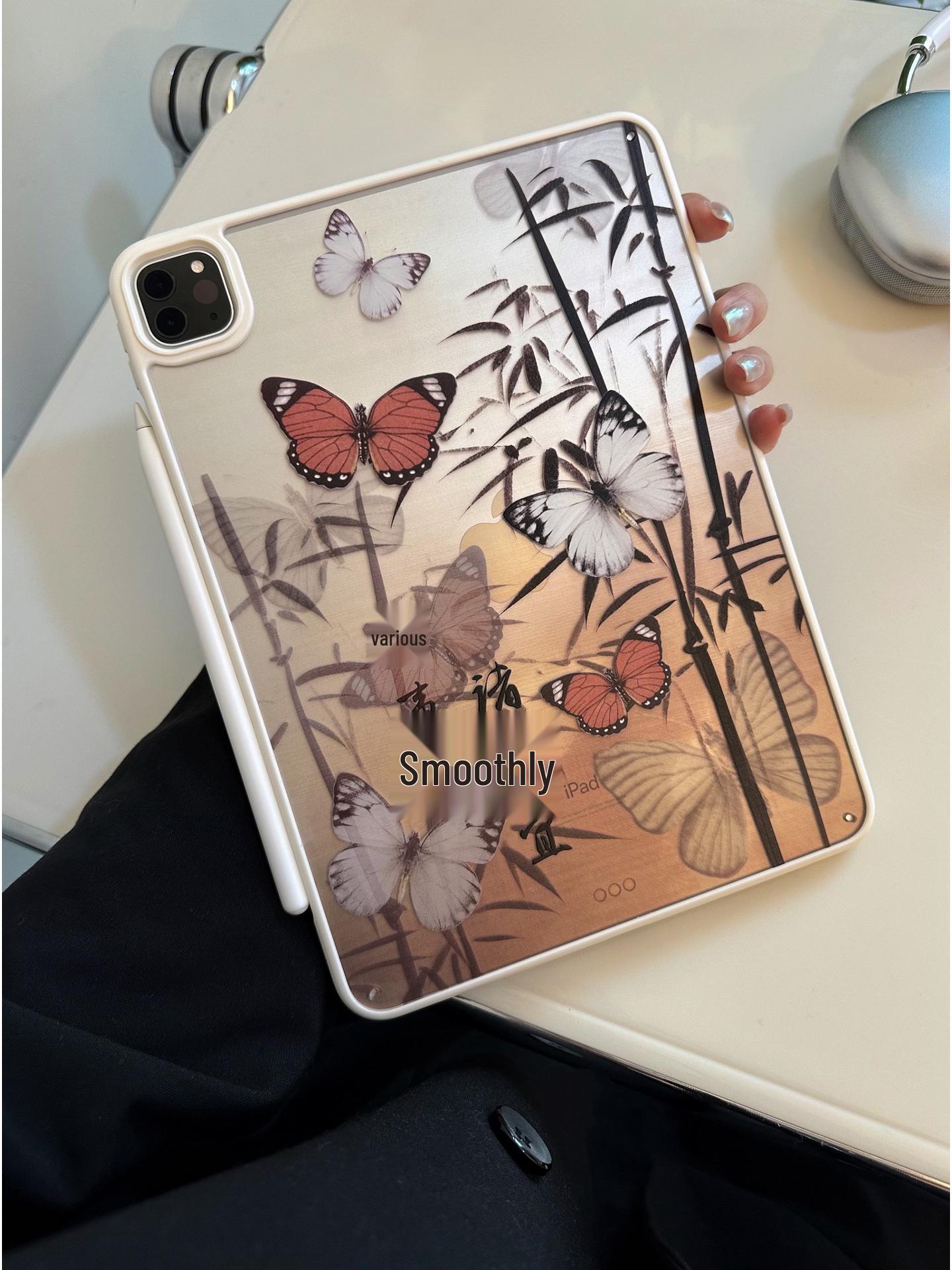 

Butterfly Bamboo Forest Style Acrylic Case for iPad Air 5 & 1st Gen iPad Air5 (10.9-inch)