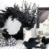 10/20/30Pcs Black Eucalyptus Artificial Bouuqet 38cm Fake Branch Halloween Decoration Faux Leaves Plant for Home Decor Garden