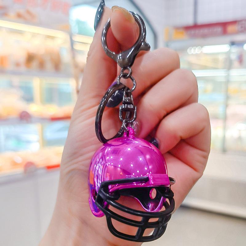 Portachiavi Casco da Rugby Stile Americano Giocattolo in Miniatura