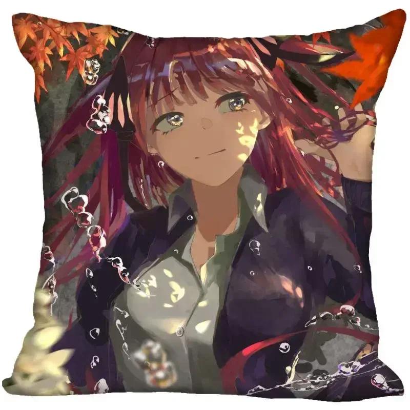 Аниме Девушка Нино Накано Наволочка Высококачественная Сатиновая Ткань Наволочка Декоративная Наволочка Свадебный Декор 16x16Inch