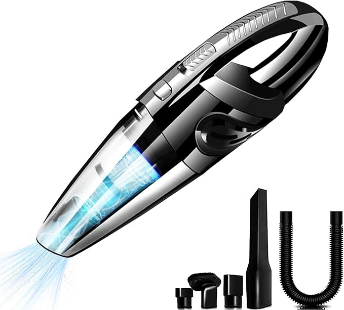 Handheld Vacuum Cordless, Portable Rechargeable Mini Vacuum, High Power with Fast Cahrge Tech, Home Car Carpet Stairs Pet Hair Cleaning