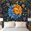 VIKAMA Boho Tapestry Featuring Sunflower and Astrological Wheel Wall Decor for Bedroom Dorm and Living Room with Bohemian Mystic
