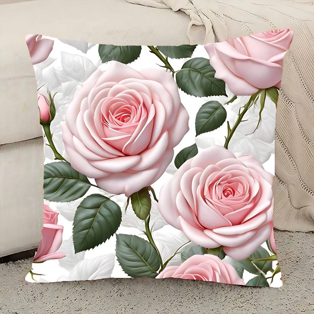Elegant Floral Decoration Pillow Case Elegant Couple Home Living Room Bedroom Decorative Rectangle Pillowcase Sofa Cushion Cover