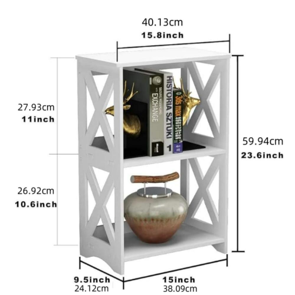 

Многоцелевая напольная ПВХ стойка для хранения для ванной комнаты, рабочего стола в спальне, 2-ярусный органайзер 1pc белый