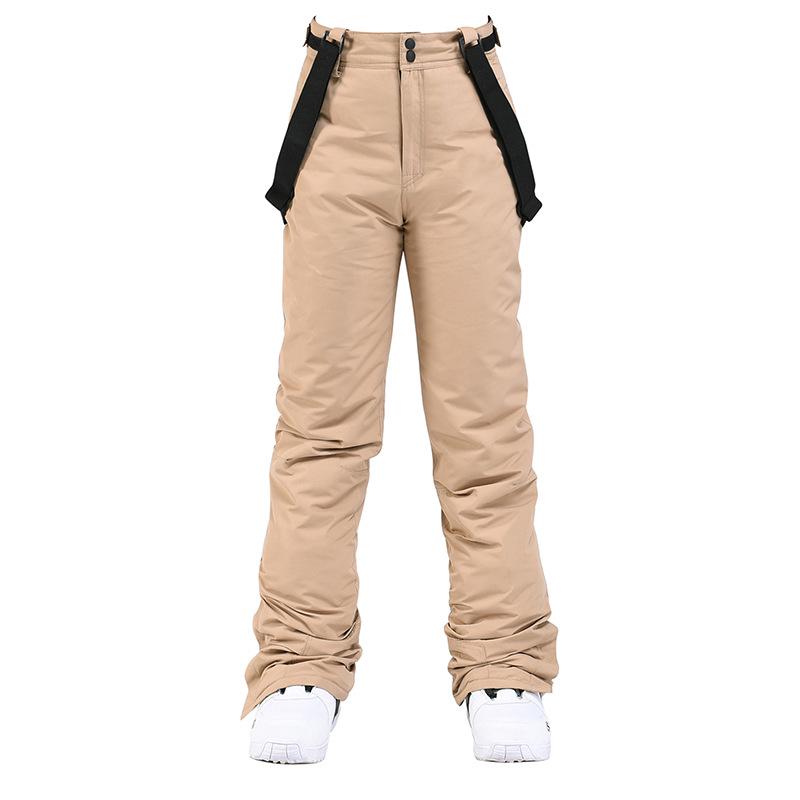 Pantaloni da Sci Invernali Impermeabili Antivento con Bretelle per Uomo e Donna