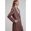 Manteau Épais Rétro à Carreaux Automne 2024 pour Femmes