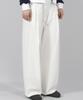 Deumakeu M Solid Stripe Wide Pants White