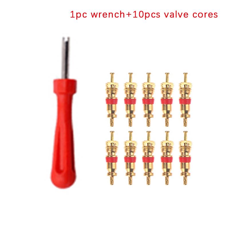 Tire Valve Core Removal Tools Wrench Plastic Handle Iron Plated Wrench Core