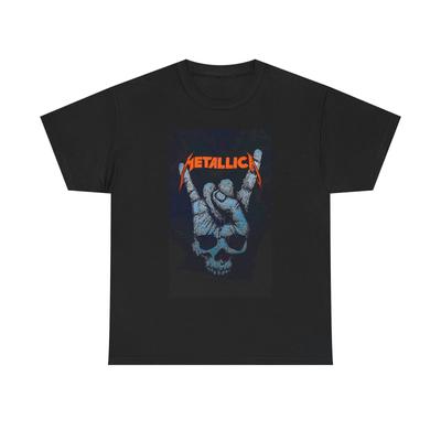 T-shirt Metallica vintage rock retro metal grafica Unisex Cotone Pesante