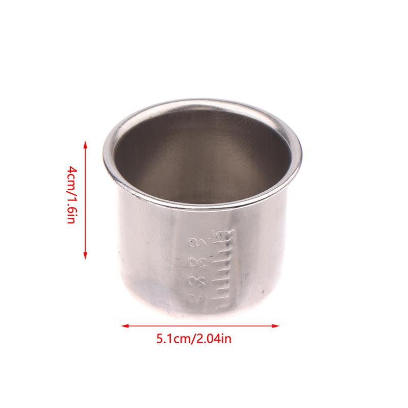 Medisinsk Målebeger i Rustfritt Stål med Skala 40 ml Liten Medisinkopp Tannlegeverktøy