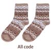 6 Pairs Harajuku College Style Women Student Crew Socks Vintage Geometric Print Casual Fashion Medium Stockings Gifts