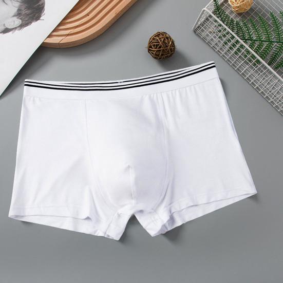 Men Boxer Underwear Elastic Mid-Waist Design U-Convex Shorts Briefs Smooth