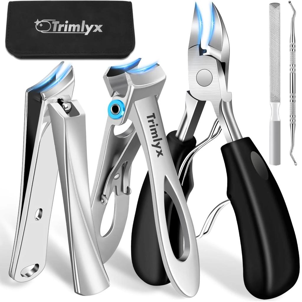 5PCS/7PCS Set Heavy Duty Nail Clippers Angled Head Large Toenail Clippers Ingrown Toe Nail Clippers for Thick Toenails Seniors